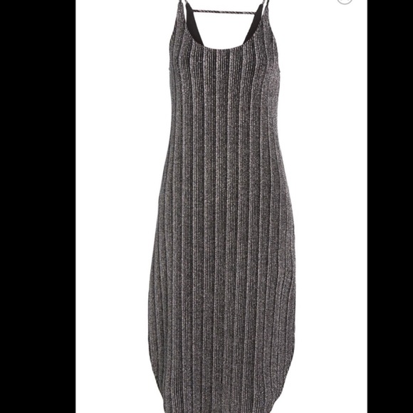 METALLIC GUN METAL COCKTAIL DRESS - Picture 3 of 3